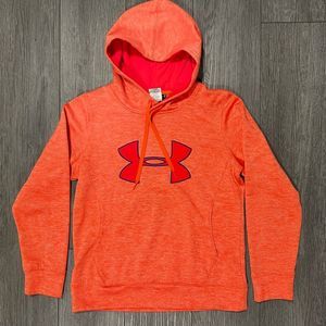 Under Armour Cold Gear Sweater Orange Womens Medium Loose Fit